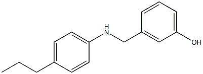 3-{[(4-propylphenyl)amino]methyl}phenol 化学構造式