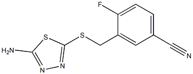 3-{[(5-amino-1,3,4-thiadiazol-2-yl)sulfanyl]methyl}-4-fluorobenzonitrile Structure