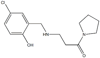 3-{[(5-chloro-2-hydroxyphenyl)methyl]amino}-1-(pyrrolidin-1-yl)propan-1-one,,结构式