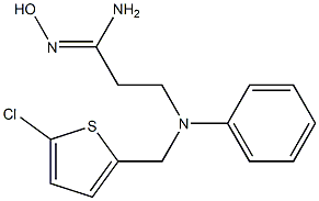 3-{[(5-chlorothiophen-2-yl)methyl](phenyl)amino}-N'-hydroxypropanimidamide 化学構造式