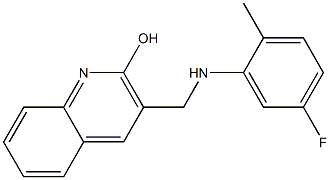 3-{[(5-fluoro-2-methylphenyl)amino]methyl}quinolin-2-ol|