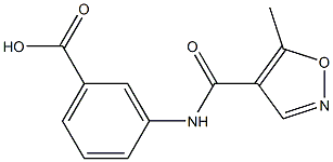 3-{[(5-methylisoxazol-4-yl)carbonyl]amino}benzoic acid,,结构式