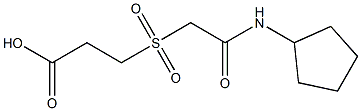 3-{[(cyclopentylcarbamoyl)methane]sulfonyl}propanoic acid Struktur
