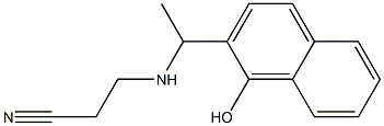 3-{[1-(1-hydroxynaphthalen-2-yl)ethyl]amino}propanenitrile 化学構造式