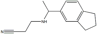 3-{[1-(2,3-dihydro-1H-inden-5-yl)ethyl]amino}propanenitrile Structure