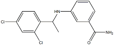 3-{[1-(2,4-dichlorophenyl)ethyl]amino}benzamide