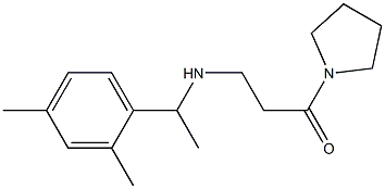 3-{[1-(2,4-dimethylphenyl)ethyl]amino}-1-(pyrrolidin-1-yl)propan-1-one 结构式