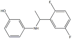 3-{[1-(2,5-difluorophenyl)ethyl]amino}phenol Struktur