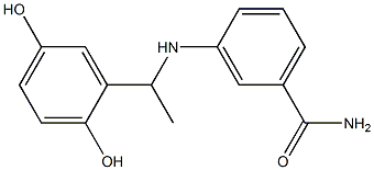 3-{[1-(2,5-dihydroxyphenyl)ethyl]amino}benzamide Structure