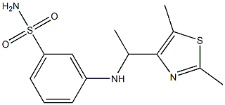 3-{[1-(2,5-dimethyl-1,3-thiazol-4-yl)ethyl]amino}benzene-1-sulfonamide