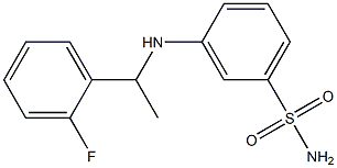 3-{[1-(2-fluorophenyl)ethyl]amino}benzene-1-sulfonamide 化学構造式