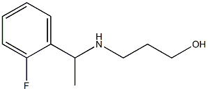 3-{[1-(2-fluorophenyl)ethyl]amino}propan-1-ol Structure