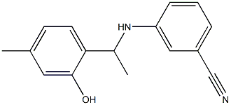 3-{[1-(2-hydroxy-4-methylphenyl)ethyl]amino}benzonitrile 结构式