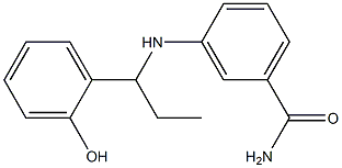 3-{[1-(2-hydroxyphenyl)propyl]amino}benzamide