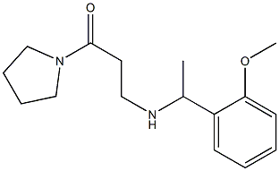 3-{[1-(2-methoxyphenyl)ethyl]amino}-1-(pyrrolidin-1-yl)propan-1-one Struktur