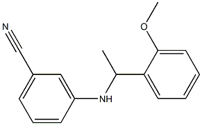 3-{[1-(2-methoxyphenyl)ethyl]amino}benzonitrile 化学構造式