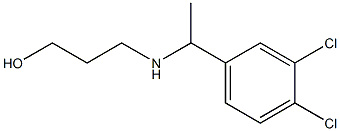 3-{[1-(3,4-dichlorophenyl)ethyl]amino}propan-1-ol 化学構造式