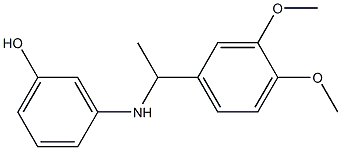 3-{[1-(3,4-dimethoxyphenyl)ethyl]amino}phenol 结构式