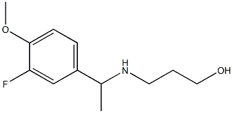 3-{[1-(3-fluoro-4-methoxyphenyl)ethyl]amino}propan-1-ol Struktur