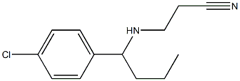 3-{[1-(4-chlorophenyl)butyl]amino}propanenitrile 结构式