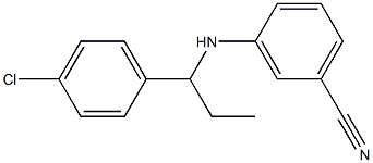 3-{[1-(4-chlorophenyl)propyl]amino}benzonitrile