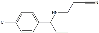 3-{[1-(4-chlorophenyl)propyl]amino}propanenitrile,,结构式