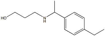 3-{[1-(4-ethylphenyl)ethyl]amino}propan-1-ol Struktur