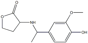 3-{[1-(4-hydroxy-3-methoxyphenyl)ethyl]amino}oxolan-2-one,,结构式