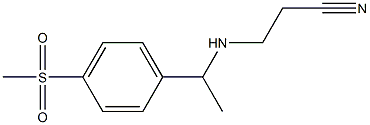 3-{[1-(4-methanesulfonylphenyl)ethyl]amino}propanenitrile 化学構造式