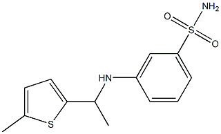 3-{[1-(5-methylthiophen-2-yl)ethyl]amino}benzene-1-sulfonamide