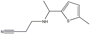 3-{[1-(5-methylthiophen-2-yl)ethyl]amino}propanenitrile Struktur