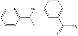 3-{[1-(pyridin-2-yl)ethyl]amino}benzamide,,结构式