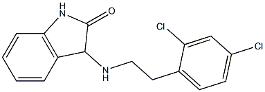 3-{[2-(2,4-dichlorophenyl)ethyl]amino}-2,3-dihydro-1H-indol-2-one 化学構造式