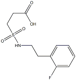 3-{[2-(2-fluorophenyl)ethyl]sulfamoyl}propanoic acid 结构式