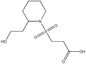 3-{[2-(2-hydroxyethyl)piperidine-1-]sulfonyl}propanoic acid 结构式
