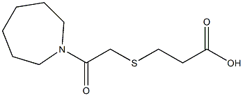 3-{[2-(azepan-1-yl)-2-oxoethyl]sulfanyl}propanoic acid 化学構造式