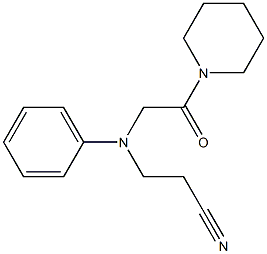 3-{[2-oxo-2-(piperidin-1-yl)ethyl](phenyl)amino}propanenitrile Structure