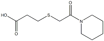 3-{[2-oxo-2-(piperidin-1-yl)ethyl]sulfanyl}propanoic acid Struktur