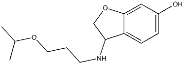 3-{[3-(propan-2-yloxy)propyl]amino}-2,3-dihydro-1-benzofuran-6-ol 结构式