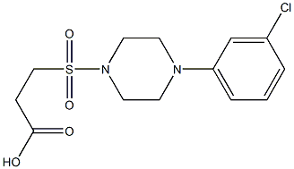 3-{[4-(3-chlorophenyl)piperazine-1-]sulfonyl}propanoic acid|