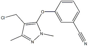 3-{[4-(chloromethyl)-1,3-dimethyl-1H-pyrazol-5-yl]oxy}benzonitrile Structure