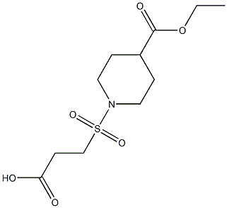 3-{[4-(ethoxycarbonyl)piperidine-1-]sulfonyl}propanoic acid 结构式