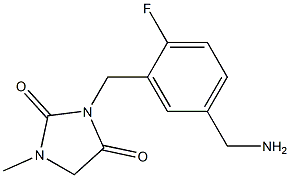 3-{[5-(aminomethyl)-2-fluorophenyl]methyl}-1-methylimidazolidine-2,4-dione