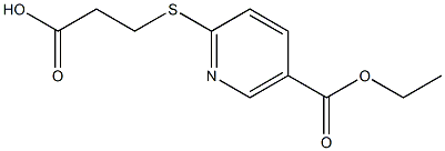 3-{[5-(ethoxycarbonyl)pyridin-2-yl]thio}propanoic acid 化学構造式