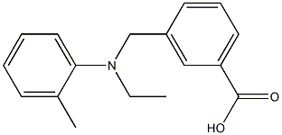 3-{[ethyl(2-methylphenyl)amino]methyl}benzoic acid Struktur
