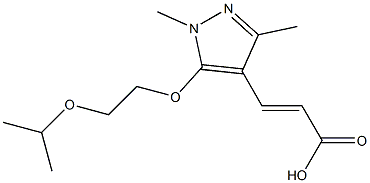 3-{1,3-dimethyl-5-[2-(propan-2-yloxy)ethoxy]-1H-pyrazol-4-yl}prop-2-enoic acid