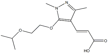 3-{1,3-dimethyl-5-[2-(propan-2-yloxy)ethoxy]-1H-pyrazol-4-yl}prop-2-enoic acid|