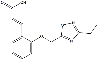 3-{2-[(3-ethyl-1,2,4-oxadiazol-5-yl)methoxy]phenyl}prop-2-enoic acid Struktur
