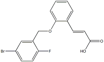 3-{2-[(5-bromo-2-fluorophenyl)methoxy]phenyl}prop-2-enoic acid Struktur