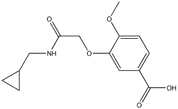 3-{2-[(cyclopropylmethyl)amino]-2-oxoethoxy}-4-methoxybenzoic acid,,结构式